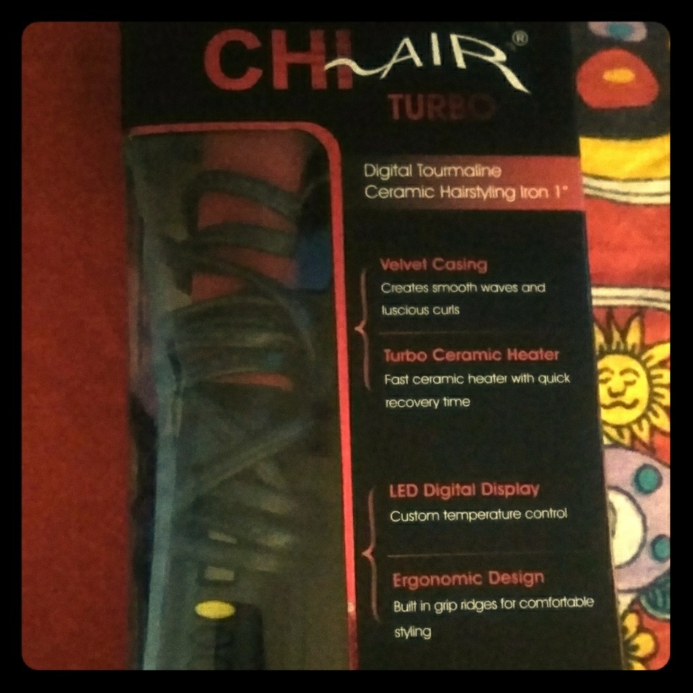 Chi hair turbo ceramic digital hairstyling iron 1"
